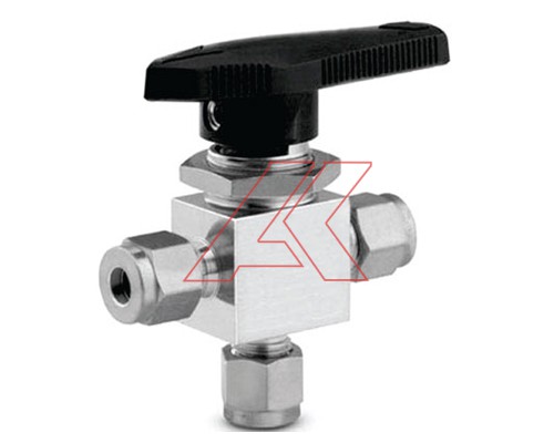 3 Way Ball Valve Panel Mounting Tube X Tube